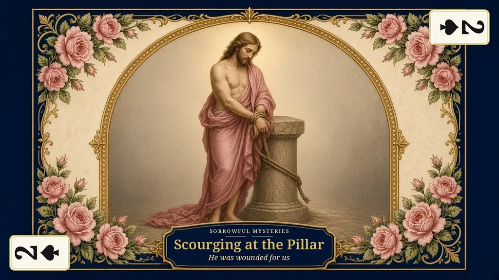 The Scourging at the Pillar card